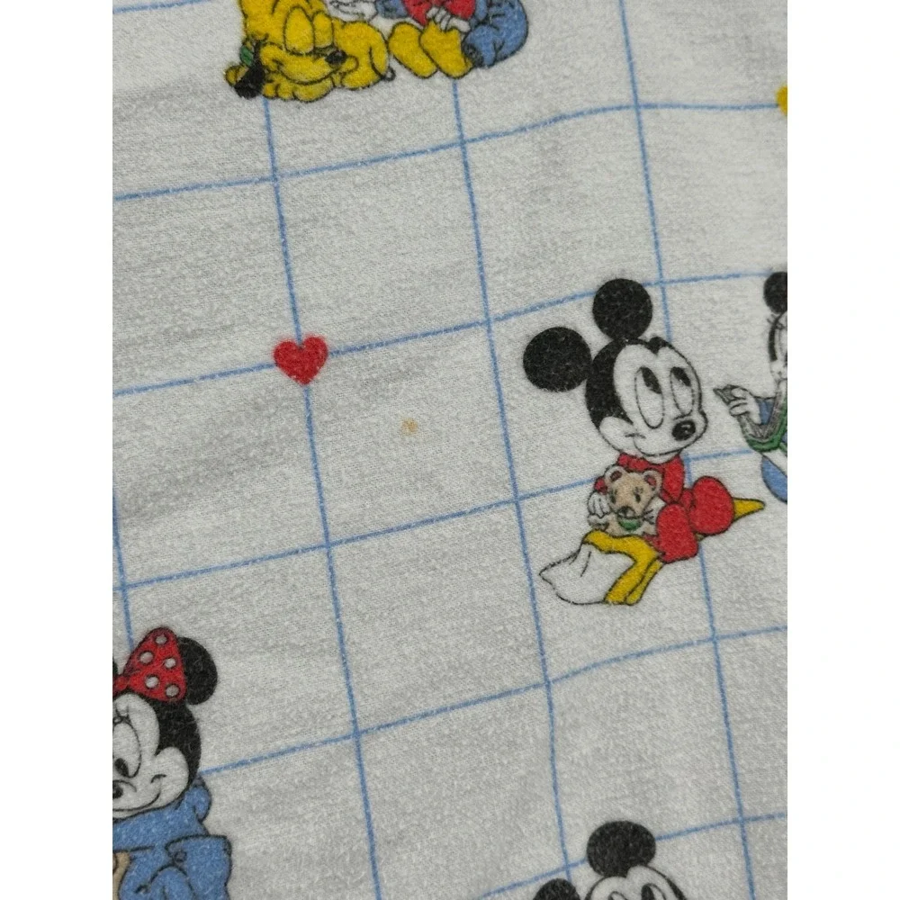 Vintage Disney Babies Receiving Blanket Mickey Minnie Donald Pluto USA Dundee